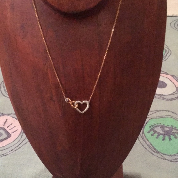 Swarovski Rose Gold and Silver Heart Necklace Brand New - Picture 10 of 17